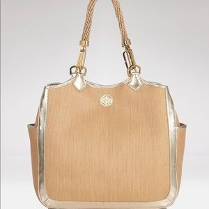 Tory Burch Straw Channing Tote
